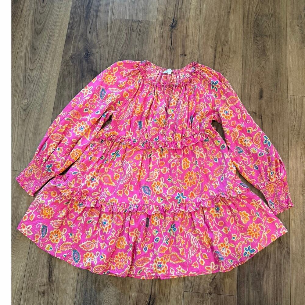 House of Harlow 1960 Pink Floral Ruffle Mini Dress XS